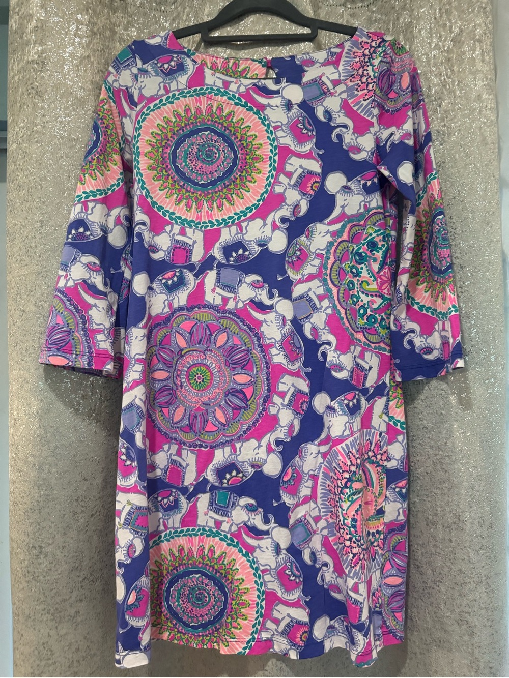 Lilly Pulitzer Bay Dress S Play That Trunky Music Elephant Pima Cotton